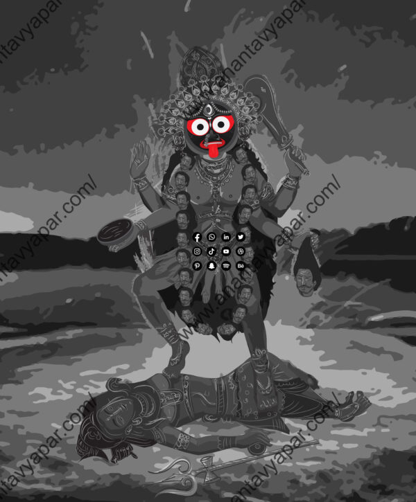 Pana sankranti Status |Maa Dakhina Kali & Sri Jagannatha Art | Maa Kali Looks Like Lord Jagannath | Jagannatha Art and Maha Bishubha Sankranti