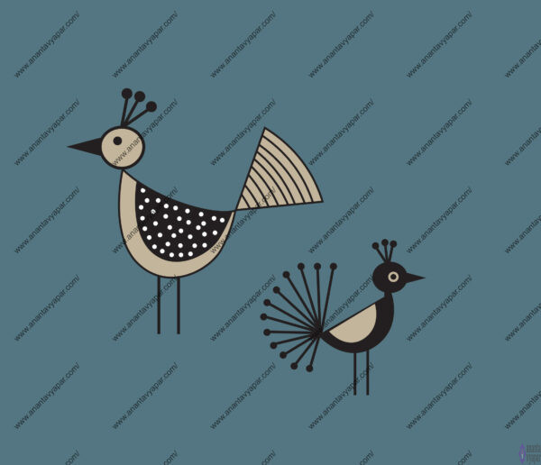 Download Stylized bird wall Painting background