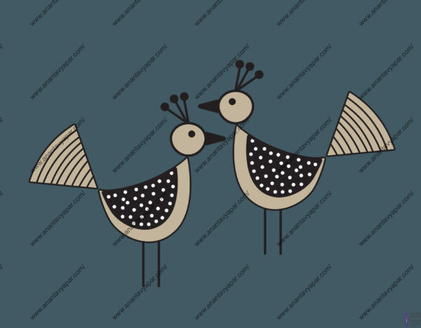 Download Stylized bird wall Painting background