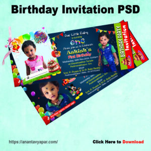 Free Download: Birthday Invitation Card Template PSD – Customize Your Celebration!